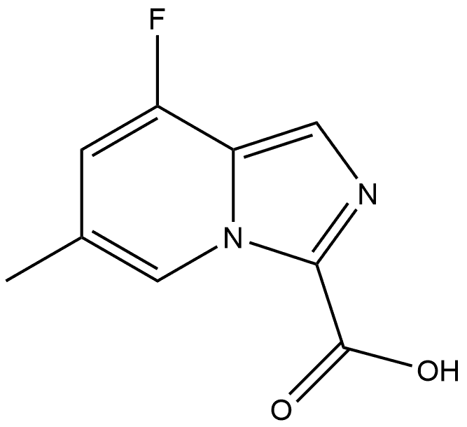 8-氟-6-甲基咪唑并[1,5-A]吡啶-3-甲酸 结构式