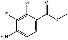 4-氨基-2-溴-3-氟苯甲酸甲酯, 1427423-64-0, 结构式