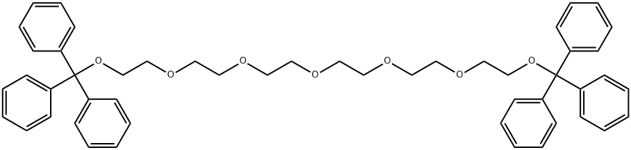 1,17-ビス(トリチルオキシ)-3,6,9,12,15-ペンタオキサヘプタデカン 化学構造式