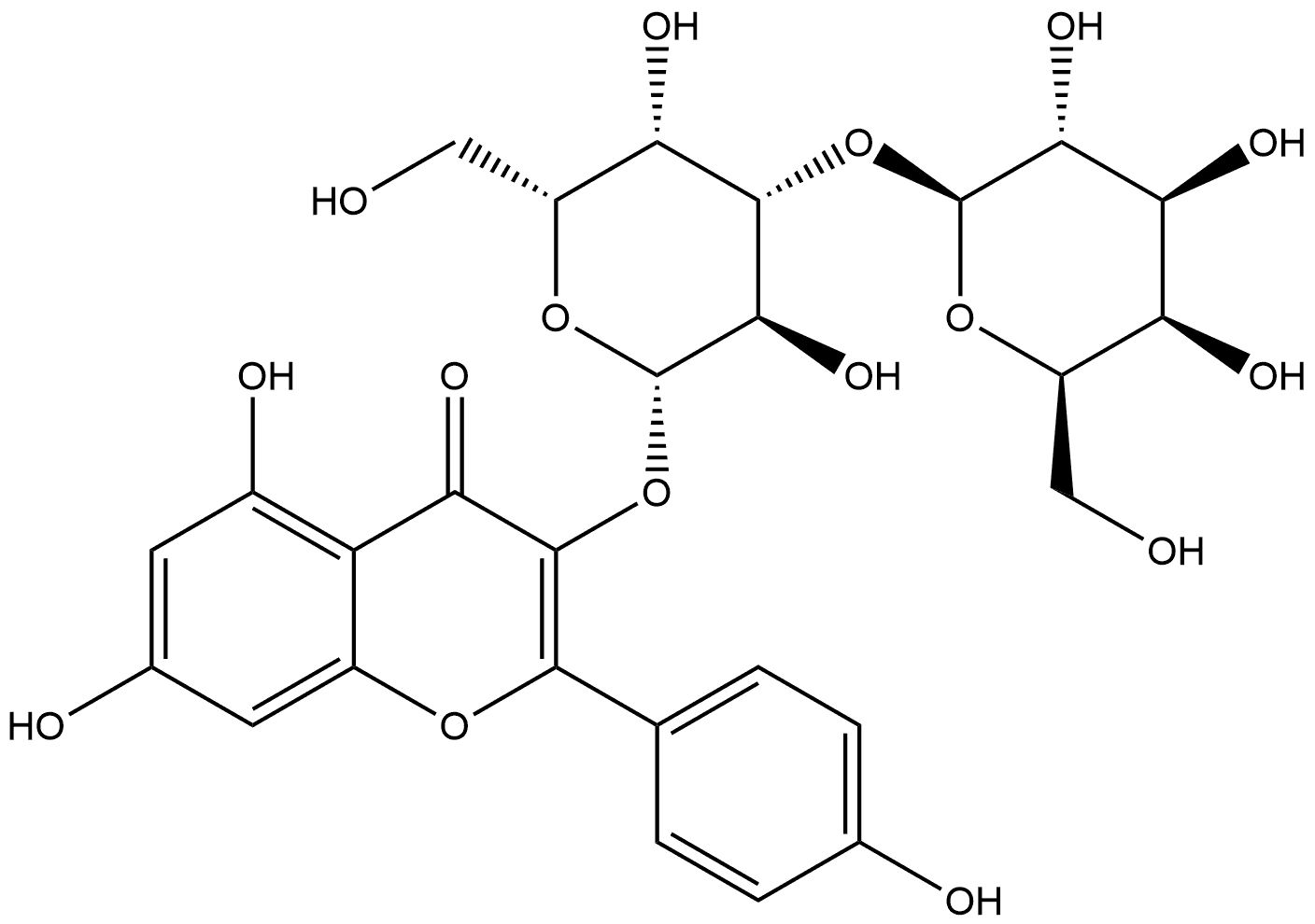 4H-1-Benzopyran-4-one, 3-[(3-O-β-D-galactopyranosyl-β-D-galactopyranosyl)oxy]-5,7-dihydroxy-2-(4-hydroxyphenyl)-