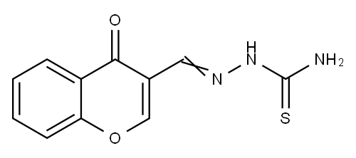 Hydrazinecarbothioamide, 2-[(4-oxo-4H-1-benzopyran-3-yl)methylene]- Structure