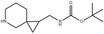 Carbamic acid, N-(5-azaspiro[2.5]oct-1-ylmethyl)-, 1,1-dimethylethyl ester Structure