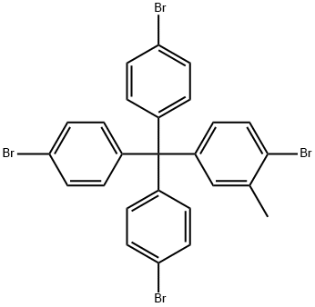 1-Bromo-2-methyl-4-[tris(4-bromophenyl)methyl]benzene Structure