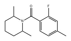 Methanone, (2,6-dimethyl-1-piperidinyl)(2-fluoro-4-methylphenyl)- Structure