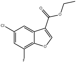 5-氯-7-氟苯并呋喃-3-羧酸乙酯, 1539237-91-6, 结构式