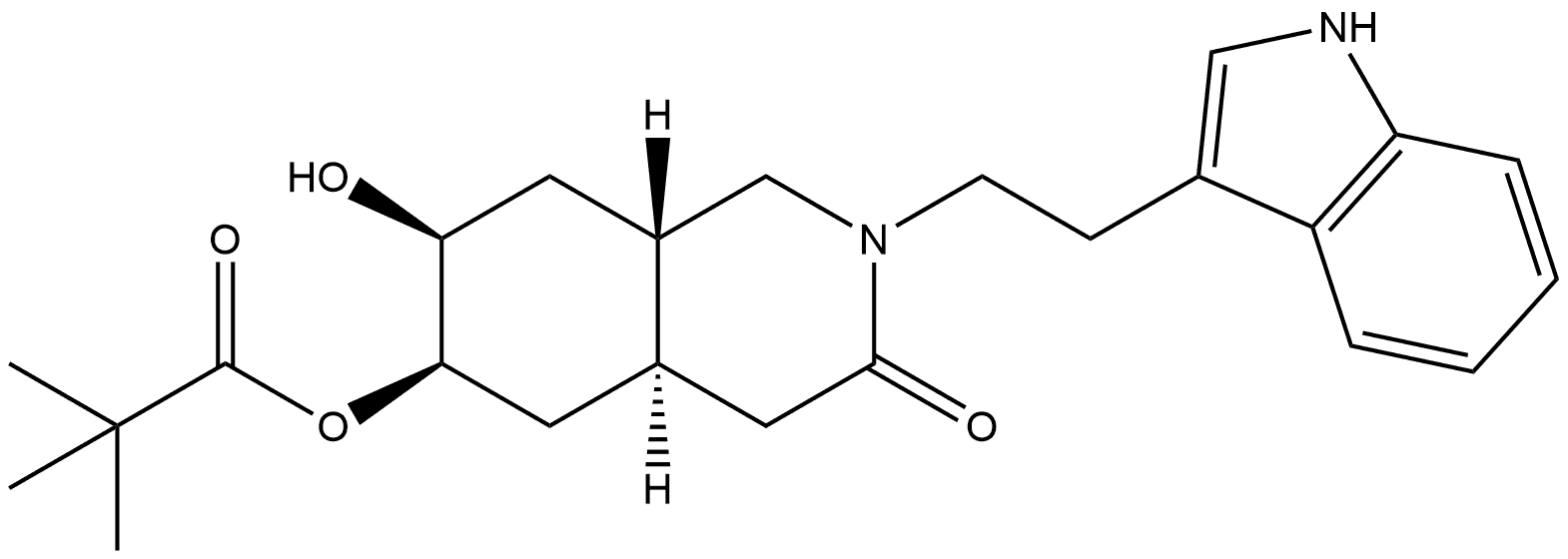 Propanoic acid, 2,2-dimethyl-, decahydro-7-hydroxy-2-[2-(1H-indol-3-yl)ethyl]-3-oxo-6-isoquinolinyl ester, [4aS-(4aα,6β,7β,8aβ)]- (9CI)