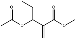 Pentanoic acid, 3-(acetyloxy)-2-methylene-, methyl ester Structure