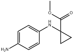 Cyclopropanecarboxylic acid, 1-[(4-aminophenyl)amino]-, methyl ester 结构式