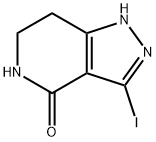 1,5,6,7-Tetrahydro-3-iodo-4H-pyrazolo[4,3-c]pyridin-4-one 结构式