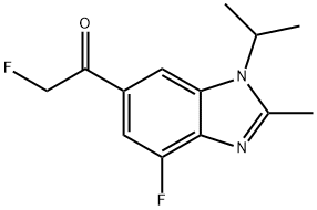 Ethanone, 2-fluoro-1-[4-fluoro-2-methyl-1-(1-methylethyl)-1H-benzimidazol-6-yl]- 结构式