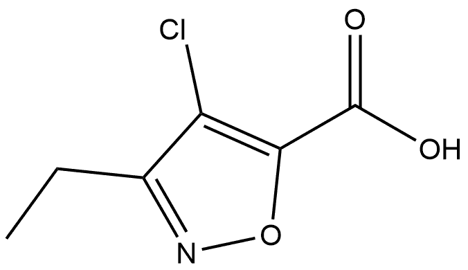 4-氯-3-乙基异噁唑-5-羧酸 结构式