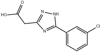 1H-1,2,4-Triazole-3-acetic acid, 5-(3-chlorophenyl)- 结构式