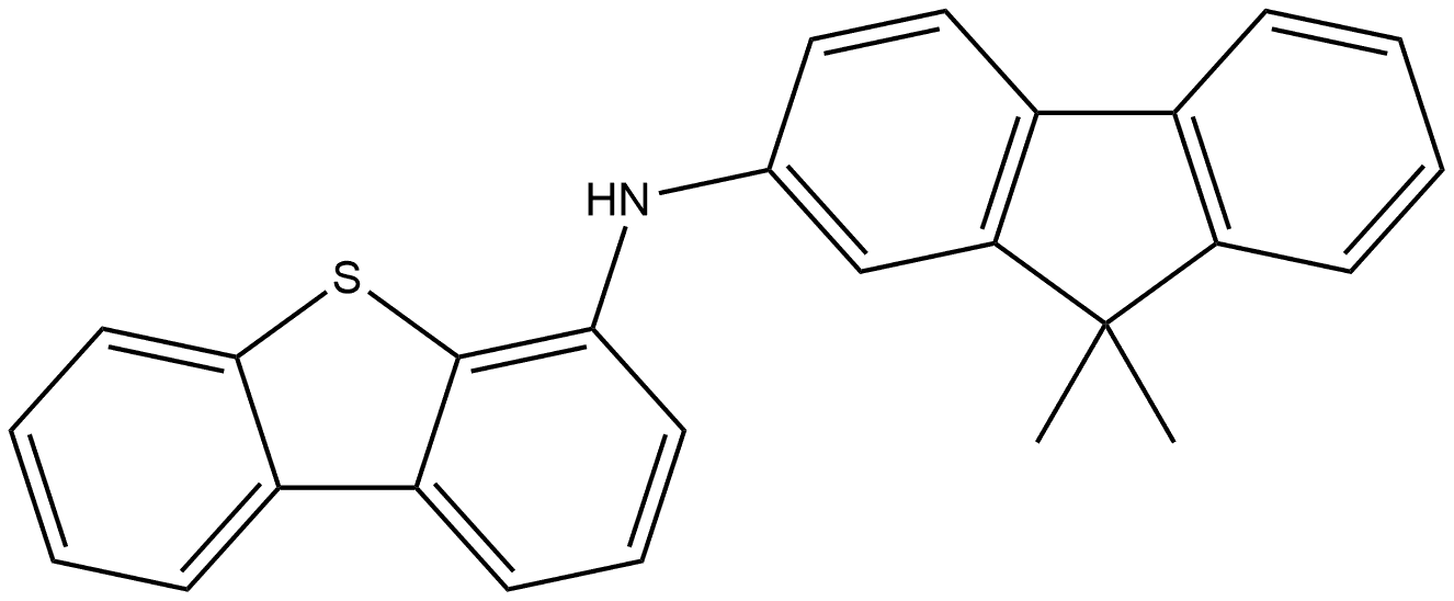 4-Dibenzothiophenamine, N-(9,9-dimethyl-9H-fluoren-2-yl)- 结构式