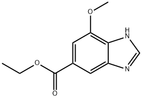 1H-Benzimidazole-5-carboxylic acid, 7-methoxy-, ethyl ester 结构式