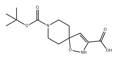 1-Oxa-2,8-diazaspiro[4.5]dec-3-ene-3,8-dicarboxylic acid, 8-(1,1-dimethylethyl) ester Structure