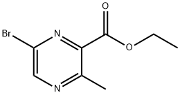2-Pyrazinecarboxylic acid, 6-bromo-3-methyl-, ethyl ester 结构式