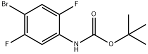 (4-溴-2,5-二氟苯基)氨基甲酸叔丁酯 结构式