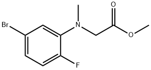Glycine, N-(5-bromo-2-fluorophenyl)-N-methyl-, methyl ester Struktur