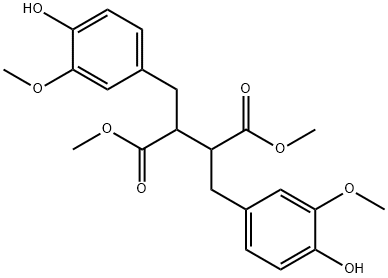 Butanedioic acid, 2,3-bis[(4-hydroxy-3-methoxyphenyl)methyl]-, 1,4-dimethyl ester 结构式