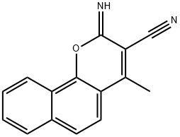 2H-Naphtho[1,2-b]pyran-3-carbonitrile, 2-imino-4-methyl- Struktur