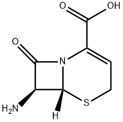 (6R,7S)-7-氨基-8-氧代-5-硫杂-1-氮杂双环[4.2.0]辛-2-烯-2-羧酸 结构式