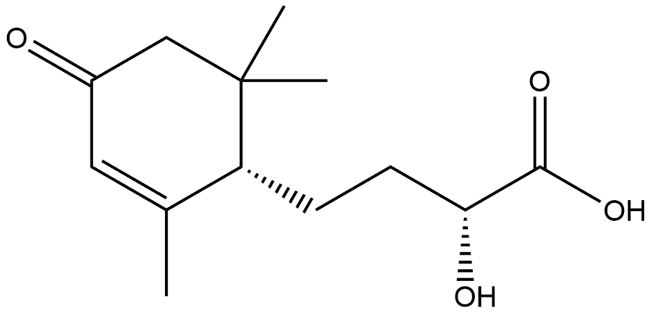 (6S,9R)-2-羟基-4-(2,6,6-三甲基-4-氧代-环己-2-烯)-丁酸, 2089289-59-6, 结构式