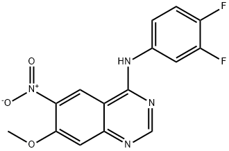N-(3,4-二氟苯基)-7-甲氧基-6-硝基喹唑啉-4-胺(达克替尼杂质), 2119689-75-5, 结构式