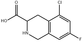 3-Isoquinolinecarboxylic acid, 5-chloro-7-fluoro-1,2,3,4-tetrahydro- Structure
