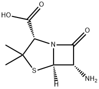 (2S,5R,6S)-6-Amino-3,3-dimethyl-7-oxo-4-thia-1-azabicyclo[3.2.0]heptane-2-carboxylic acid Structure