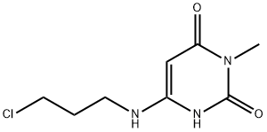 2,4(1H,3H)-Pyrimidinedione, 6-[(3-chloropropyl)amino]-3-methyl- Structure