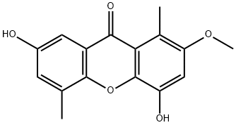 9H-Xanthen-9-one, 4,7-dihydroxy-2-methoxy-1,5-dimethyl- Structure