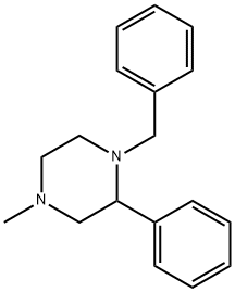 Piperazine, 4-methyl-2-phenyl-1-(phenylmethyl)- Structure