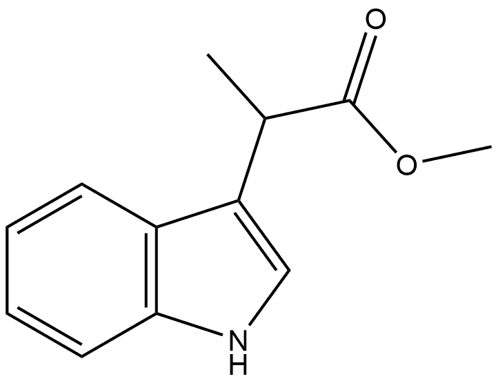1H-Indole-3-acetic acid, α-methyl-, methyl ester Structure