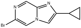 Imidazo[1,2-a]pyrazine, 6-bromo-2-cyclopropyl- Structure