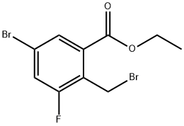 5-溴-2-(溴甲基)-3-氟苯甲酸乙酯 结构式