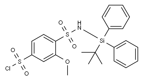 Benzenesulfonyl chloride, 4-[[[(1,1-dimethylethyl)diphenylsilyl]amino]sulfonyl]-3-methoxy- Struktur