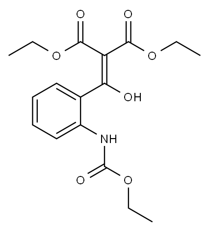 Propanedioic acid, 2-[[2-[(ethoxycarbonyl)amino]phenyl]hydroxymethylene]-, 1,3-diethyl ester Structure
