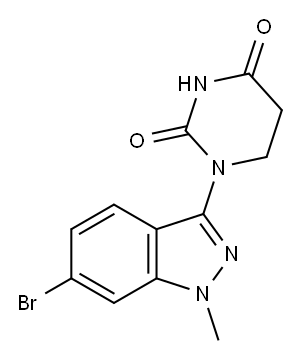 2,4(1H,3H)-Pyrimidinedione, 1-(6-bromo-1-methyl-1H-indazol-3-yl)dihydro- Structure