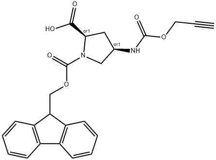 Fmoc-L-Pro(4-NHPoc)-OH (2S,4S) 结构式