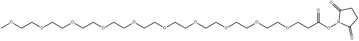 mPEG10-NHS Ester, 2490419-63-9, 结构式