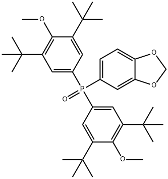 PHOSPHINE OXIDE, 1,3-BENZODIOXOL-5-YLBIS[3,5-BIS(1,1-DIMETHYLETHYL)-4-METHOXYPHENYL]-, 255061-53-1, 结构式