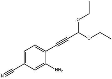 3-氨基-4-(3,3-二乙氧基丙-1-炔-1-基)苄腈 结构式