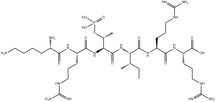 L-Arginine, L-lysyl-L-arginyl-O-phosphono-L-threonyl-L-isoleucyl-L-arginyl- Structure