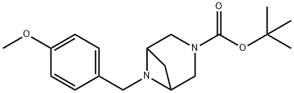 3,6-Diazabicyclo[3.1.1]heptane-3-carboxylic acid, 6-[(4-methoxyphenyl)methyl]-, 1,1-dimethylethyl ester Structure