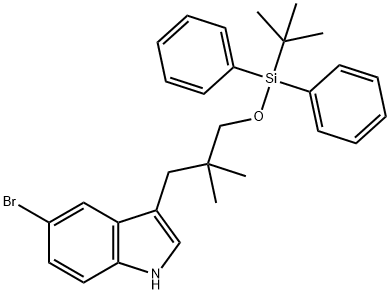 bromo-3-(3-((tert-butyldiphenylsilyl)oxy)-2,2-dimethylpropyl)-1H-indole Structure