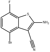2-氨基-4-溴-7-氟苯并[B]噻吩-3-腈 结构式
