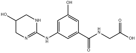 Glycine, N-[3-hydroxy-5-[(1,4,5,6-tetrahydro-5-hydroxy-2-pyrimidinyl)amino]benzoyl]- Structure