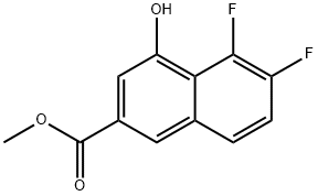 5,6-二氟-4-羟基-2-萘甲酸甲酯 结构式