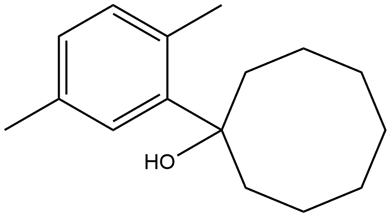 1-(2.5-二甲基苯基)环辛醇 结构式