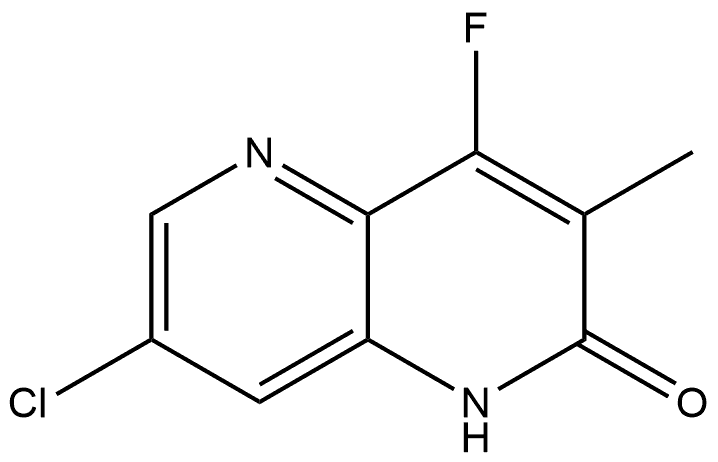7-氯-4-氟-3-甲基-1,5-萘啶-2(1H)-酮 结构式